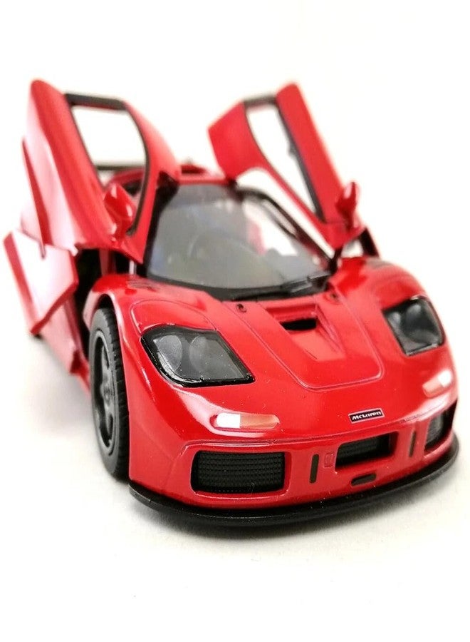 ماياترا سيارة لعبة ماكلارين إف 1 جي تي آر موديل 1995 من ماياترا، بمقياس 1:34، مصنوعة من المعدن المصبوب (حمراء) - سيارة رياضية تعمل بسحب للخلف مع أبواب قابلة للفتح، مناسبة للأطفال وهواة جمع السيارات وعرضها كهواية. - Image 2